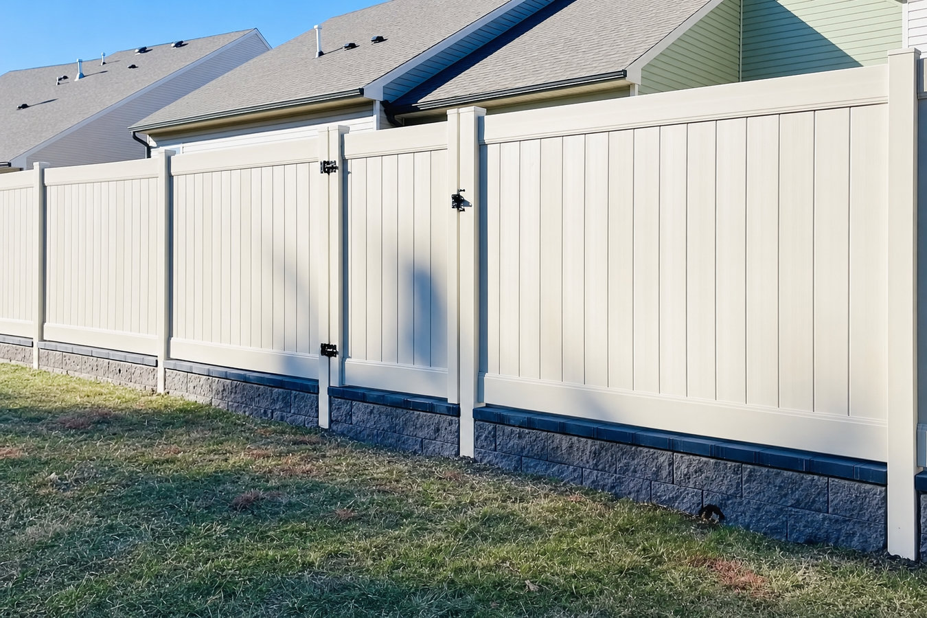 Vinyl fence installation